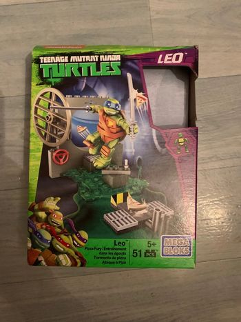 Boite VIDE Lego Magbloks Tortue Ninja Léo  Entraînement dans les égouts pizza