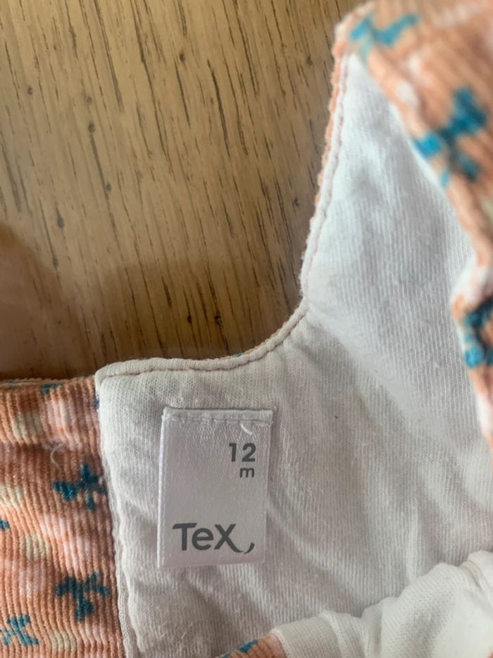 Robe velours fleurie tex 12 mois - photo numéro 2