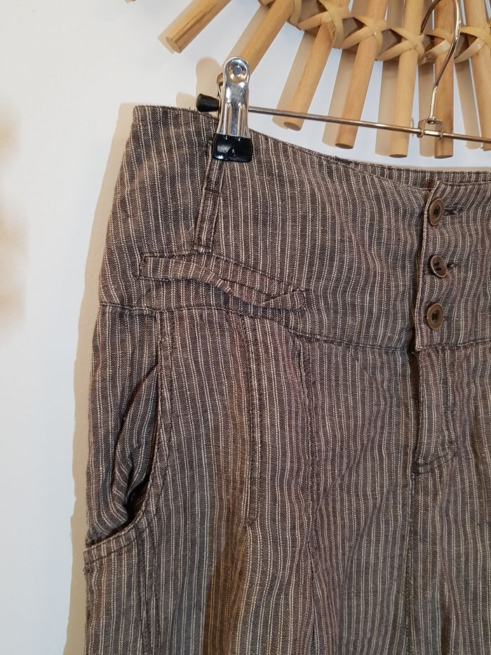 Sarouel Promod lin 38 gris - photo numéro 2