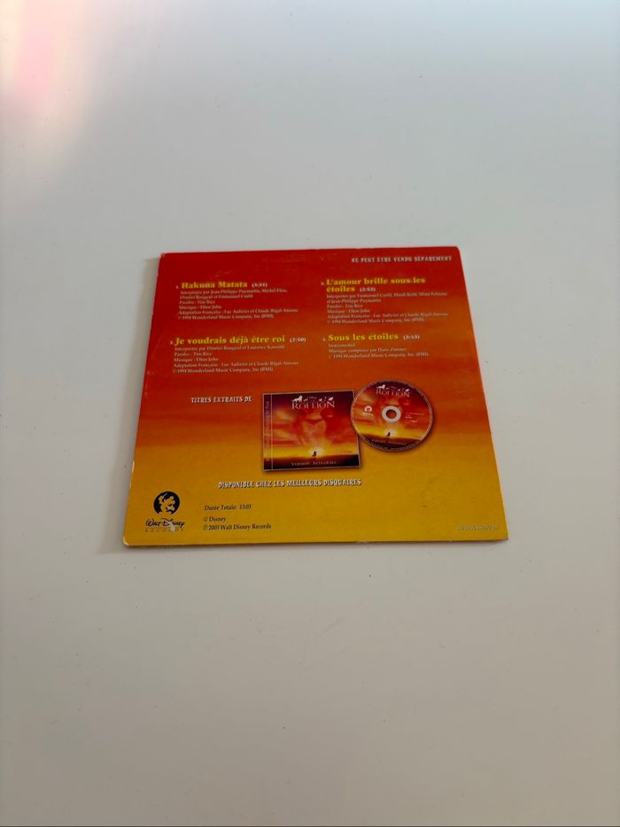 CD enfant - Le roi lion de Disney - photo numéro 2