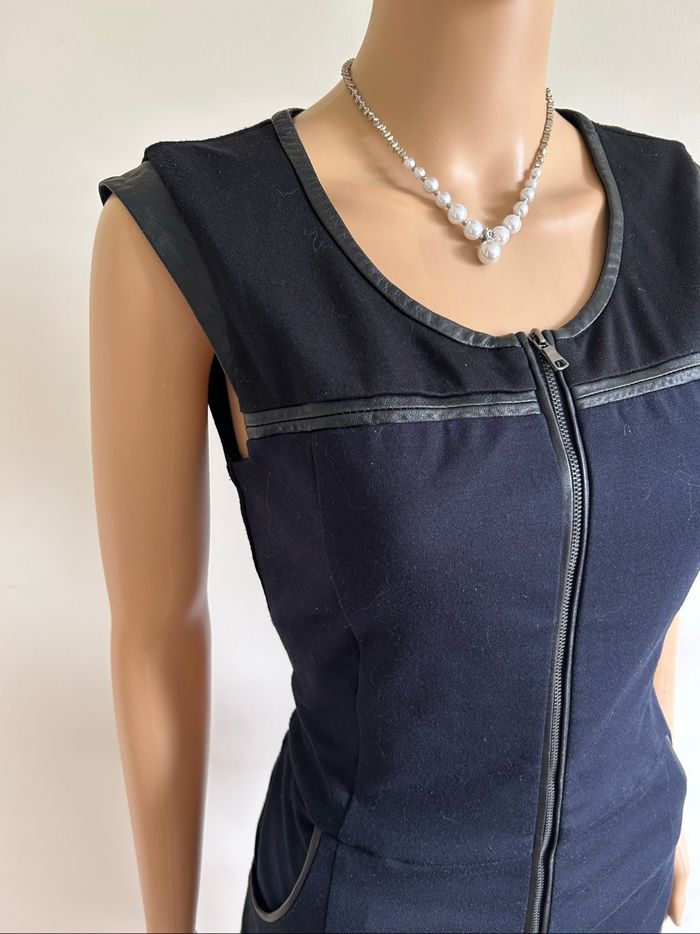 Robe bleue marine sans manches Zapa taille 36 bon état - photo numéro 4