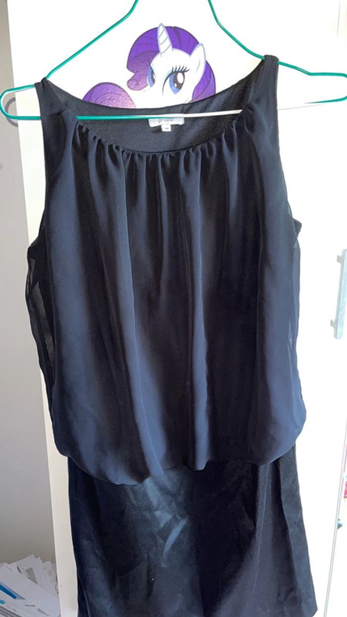 Robe sans manches bi matière taille 36 - photo numéro 3