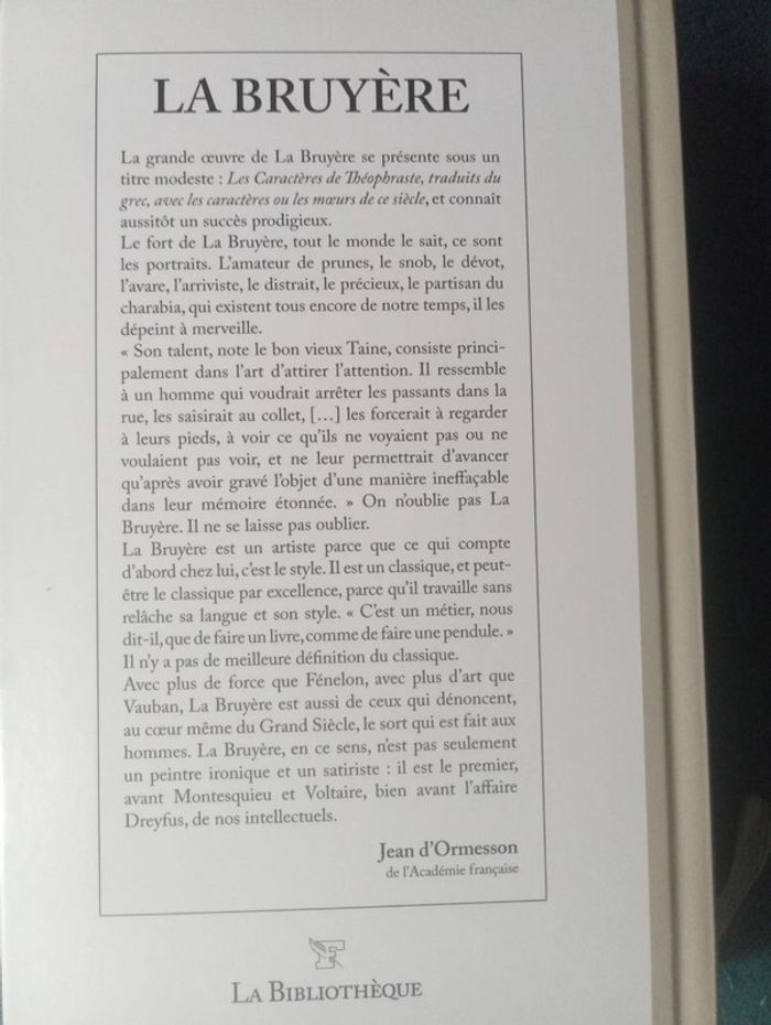 La Bruyère - Les Caractères - photo numéro 3