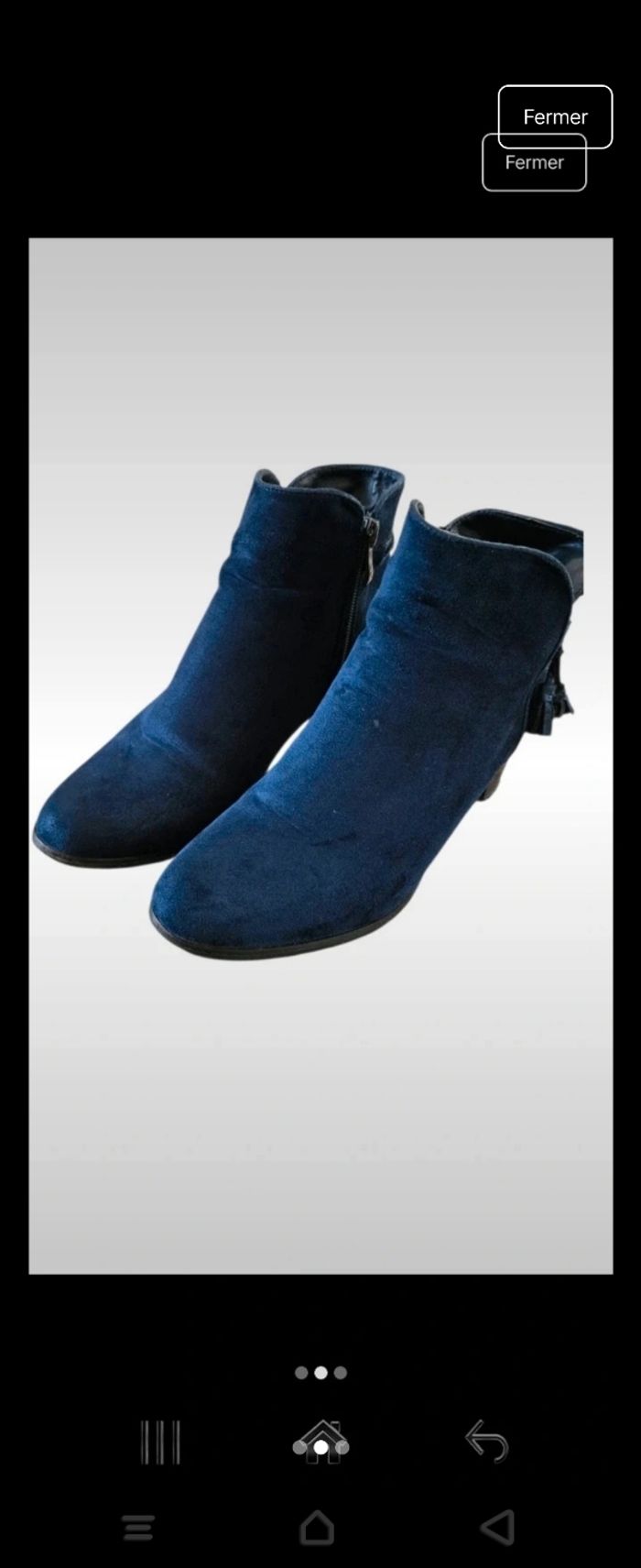 Bottines chelsea bleu marine - photo numéro 3