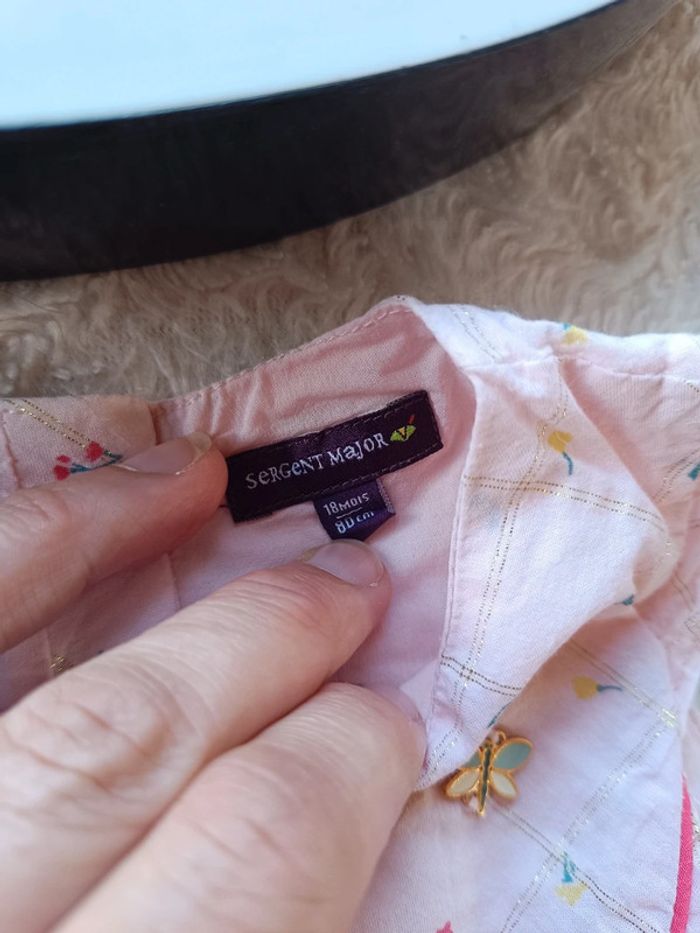 Robe Fille 18 mois Fleurs papillon Sergent major - photo numéro 6