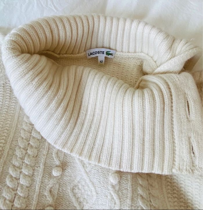 Pull Lacoste Blanc - photo numéro 3