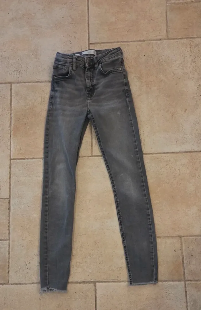 Jean skinny gris MNG (Mango) Taille 34 / XS