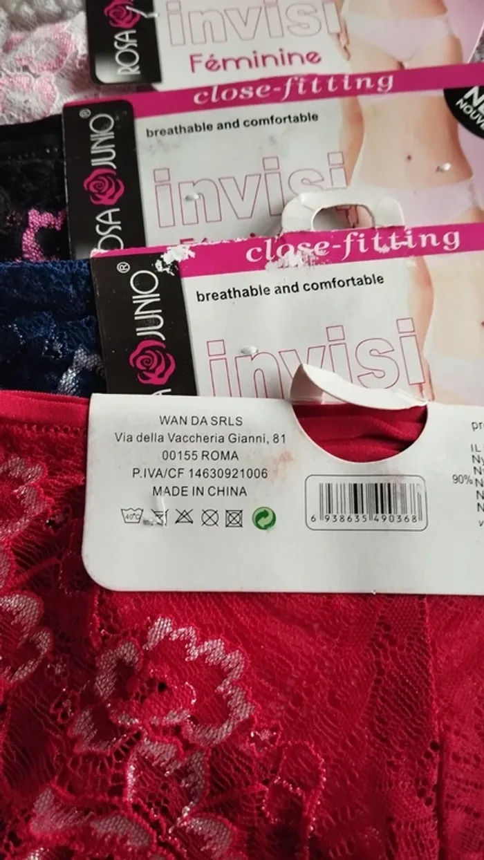 Lot de 5 culottes dentelle femme divers coloris taille 34/36 - photo numéro 9