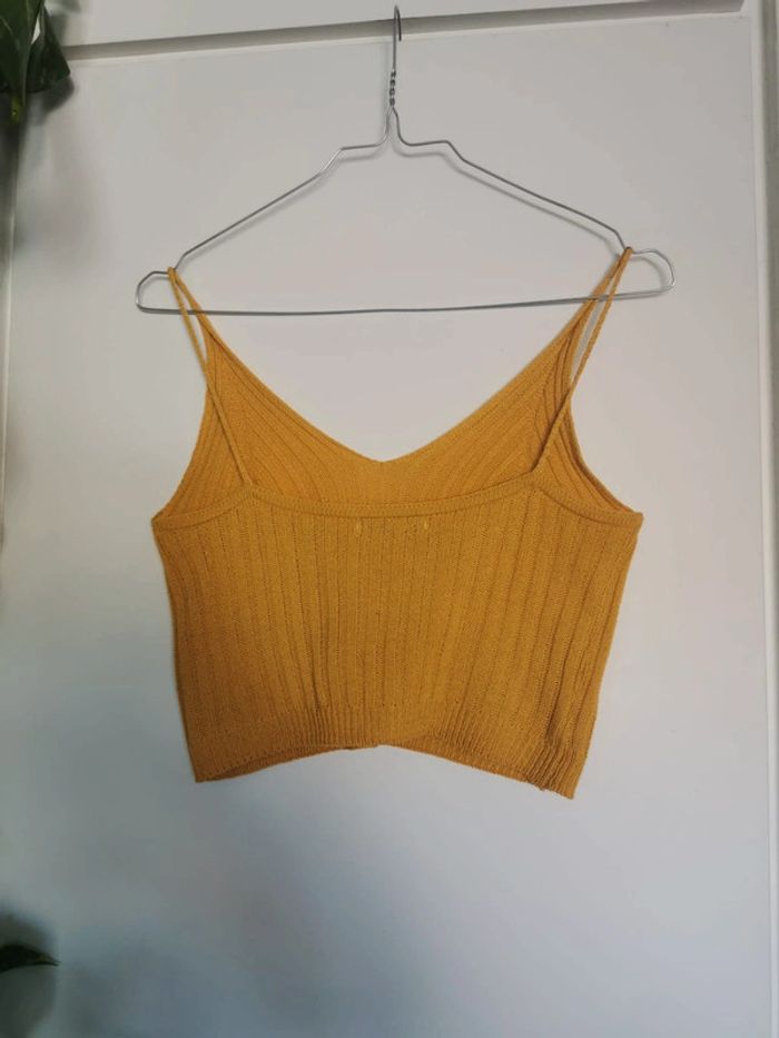 Croptop jaune tricoté Shein - photo numéro 2