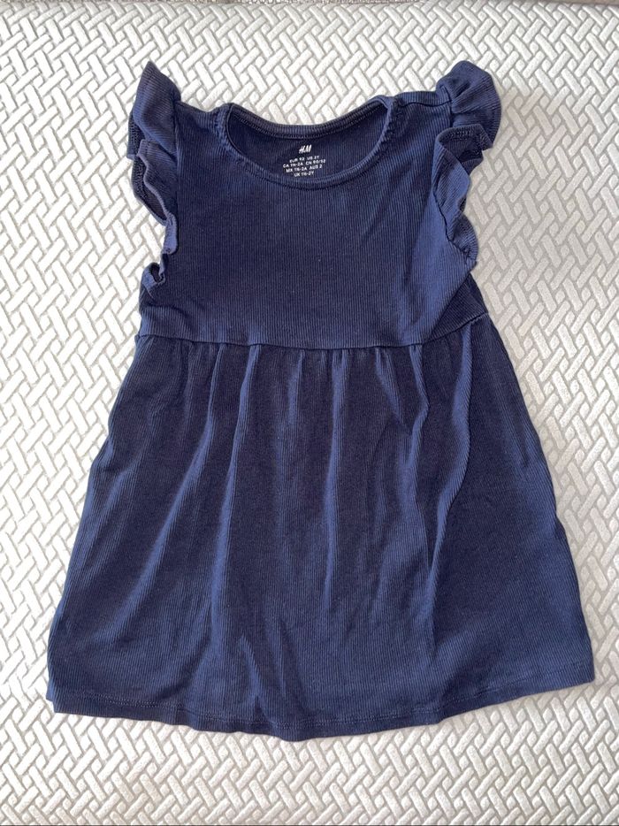 Robe coton bleu marine