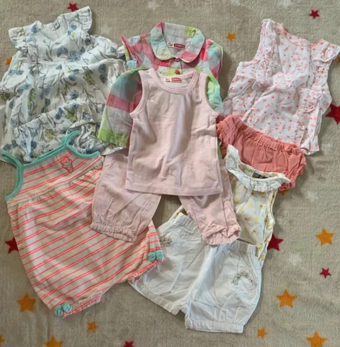 Lot Été Bébé 3M – Sergent Major & DPAM – 5 Tenues Coton Doux Style Rétro Chic