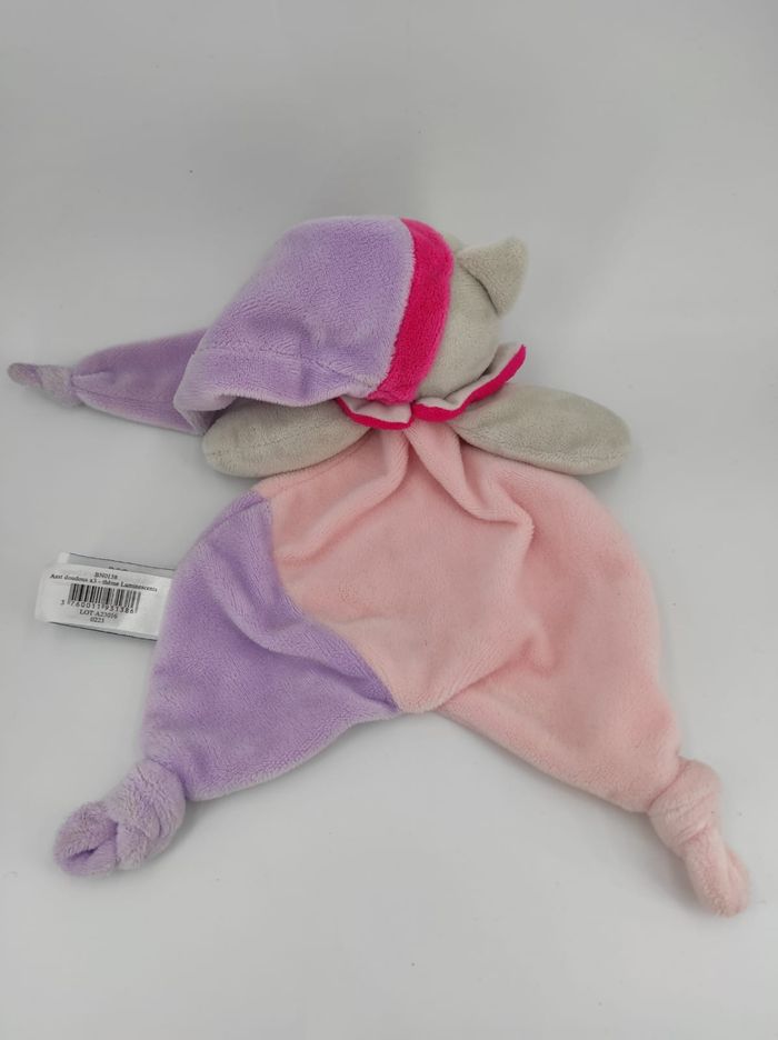 Doudou Plat Chat Rose Luminescent Baby Nat' - photo numéro 2