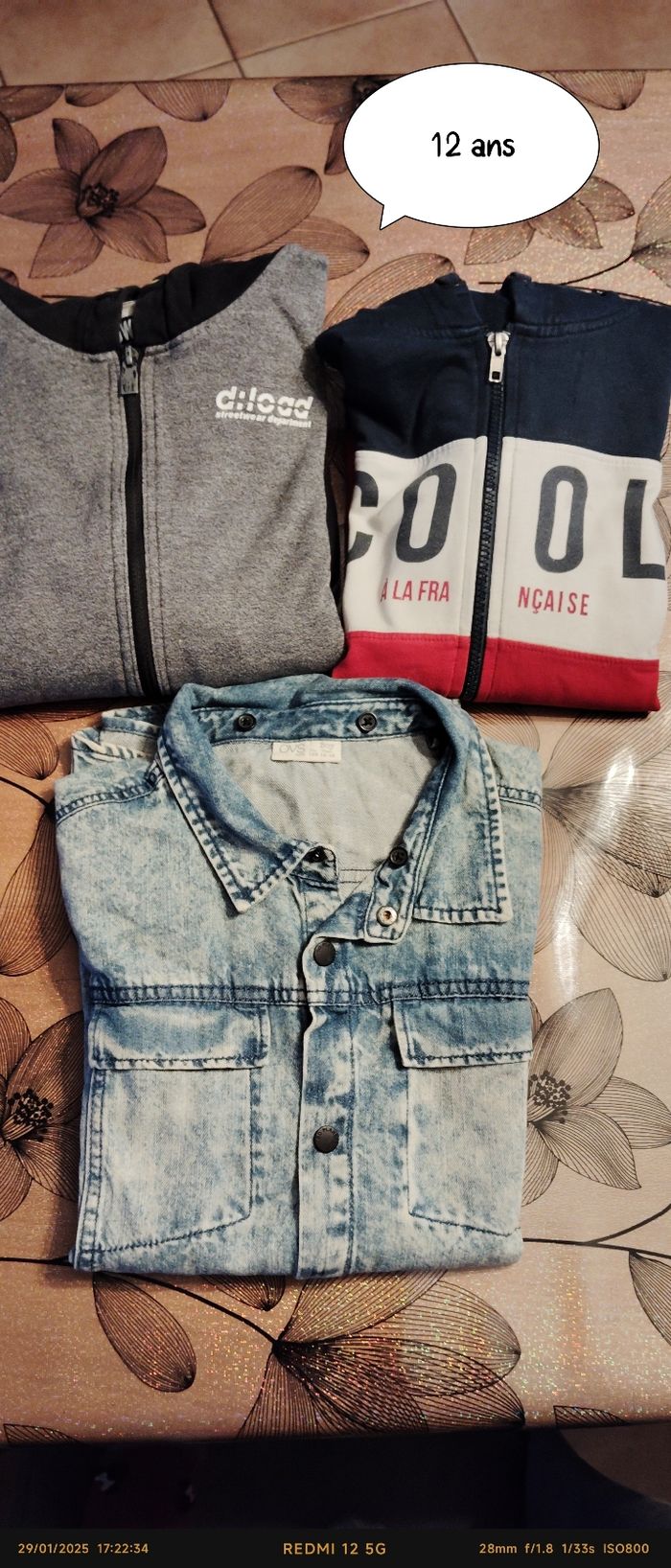 Lot veste garçon 12 ans