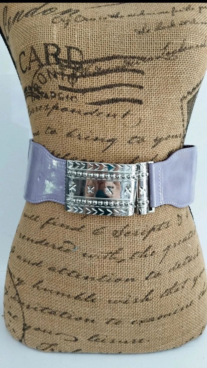 Ceintures 70 cm élastique lilas argenté femme - photo numéro 2