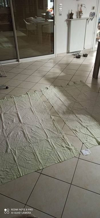 2 rideaux verts