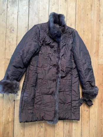 Manteau matelassé marron irisé taille XL