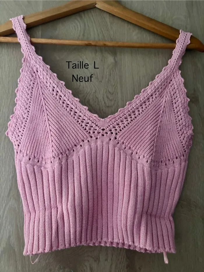 Crop top maille Mango