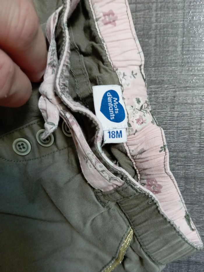 2 pantalon 18 mois . Jean Okaïdi et kaki toile - photo numéro 5