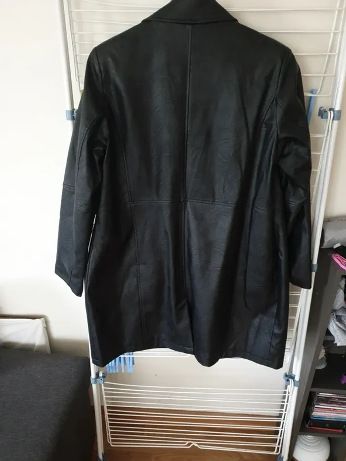 Veste longue imitation cuir bon prix - photo numéro 4