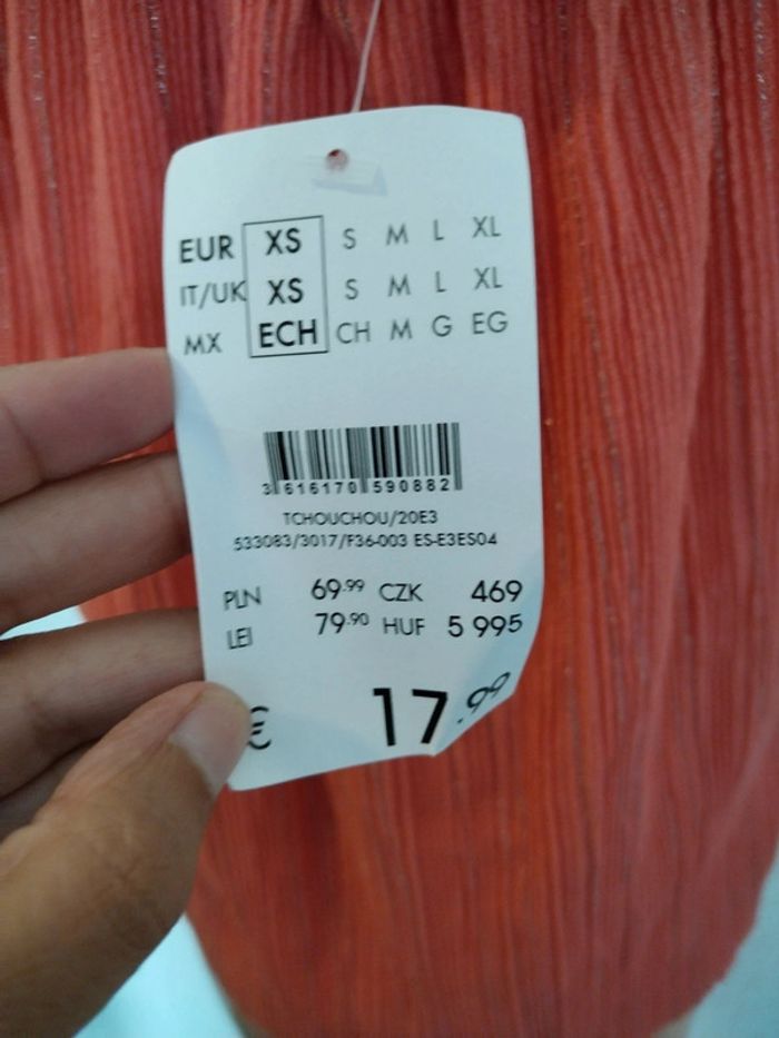 Top Camaïeu couleur corail et doré taille xs - photo numéro 7