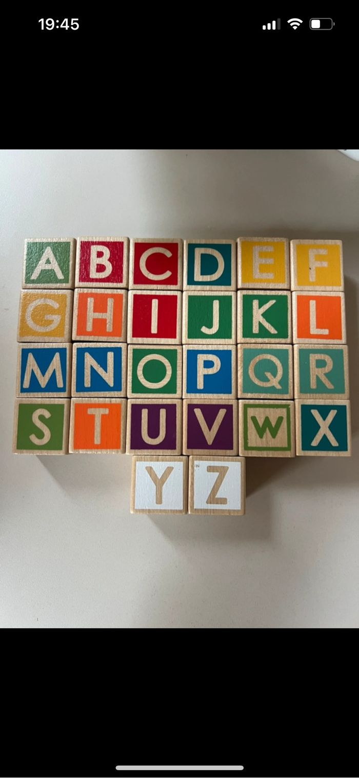 Alphabet en bois neuf