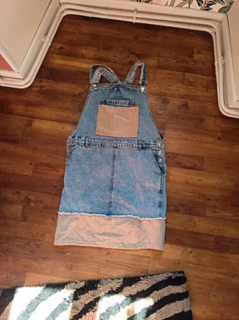 Robe salopette en jean femme