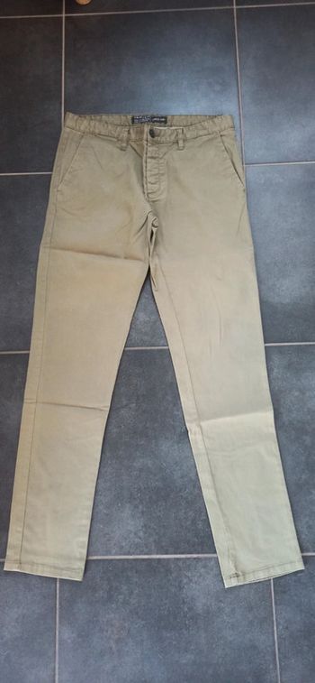 Pantalon Toile beige 44 slim