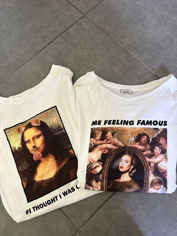 Lot deux t shirt Pimkie imprimé 