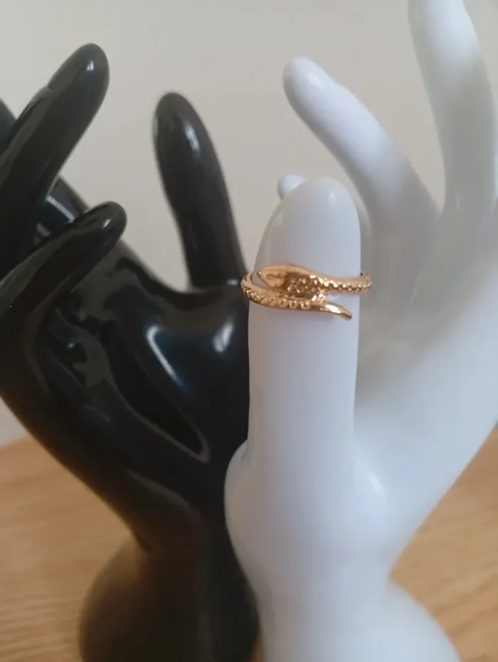 Bague serpent dorée 56 femme