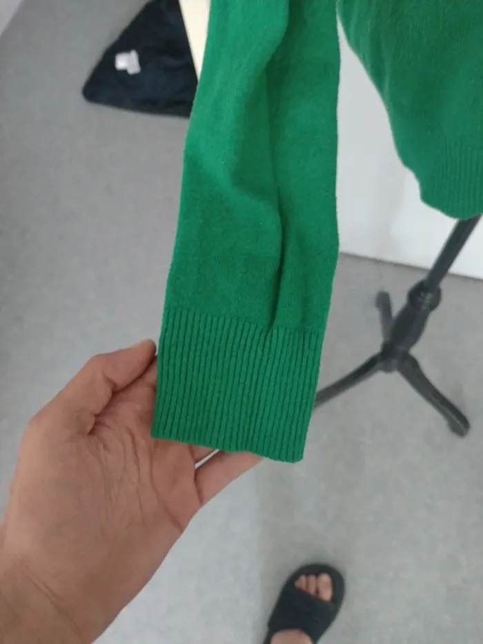 Pull long vert polyester – Taille 44 - photo numéro 5