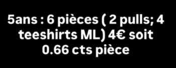 Lot 5ans 6 pièces