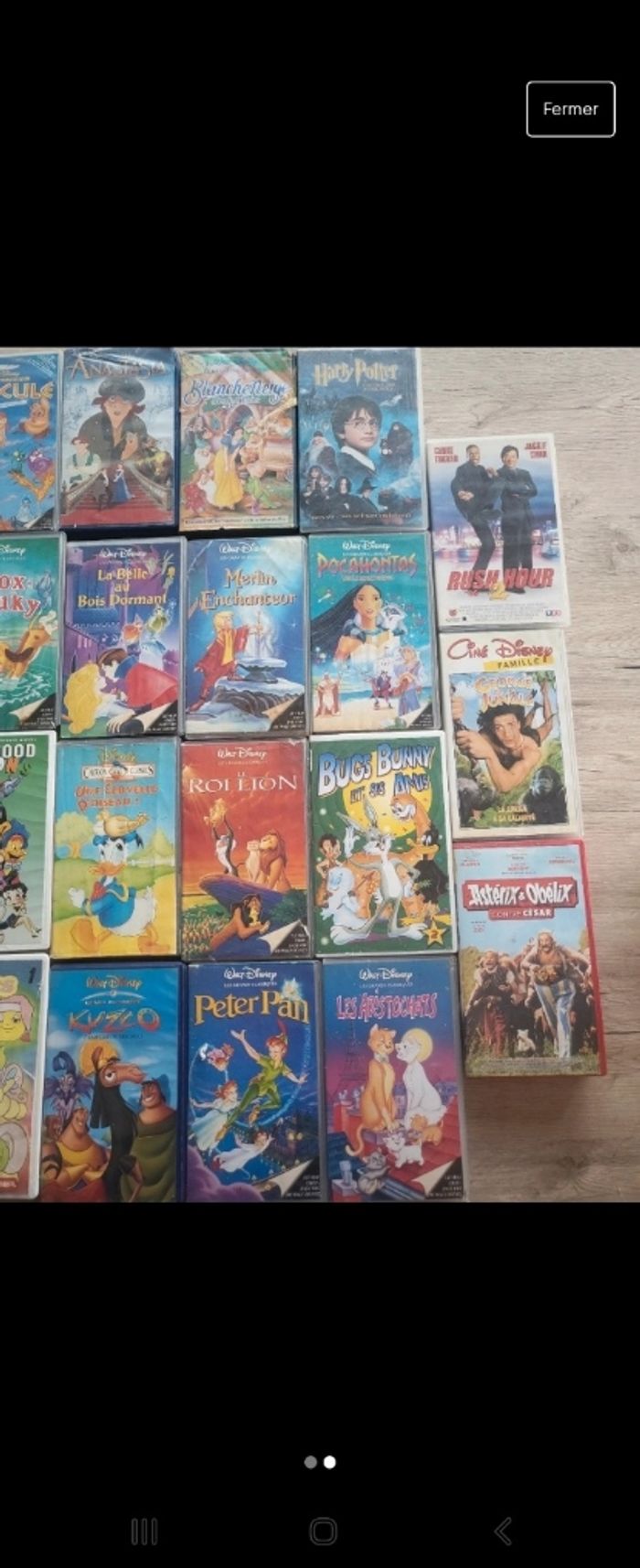 Cassettes vhs disney Nimal Beebs