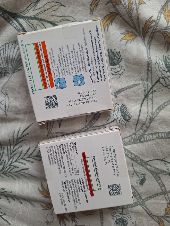Lot de deux patch anesthésiant lidocaine prilocaine - photo numéro 2