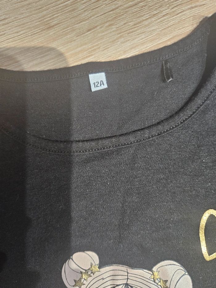 T-shirt noir 12 ans - photo numéro 3