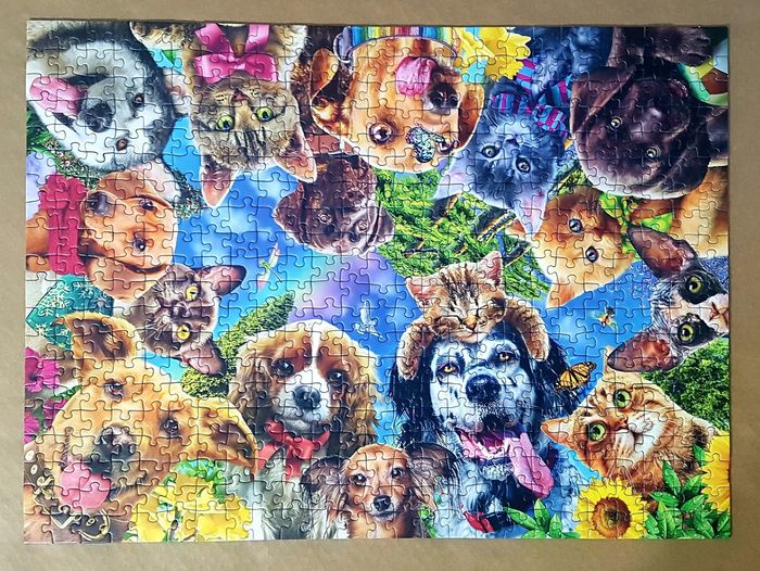 Puzzle 500 pièces " Selfie d'animaux " complet - photo numéro 2