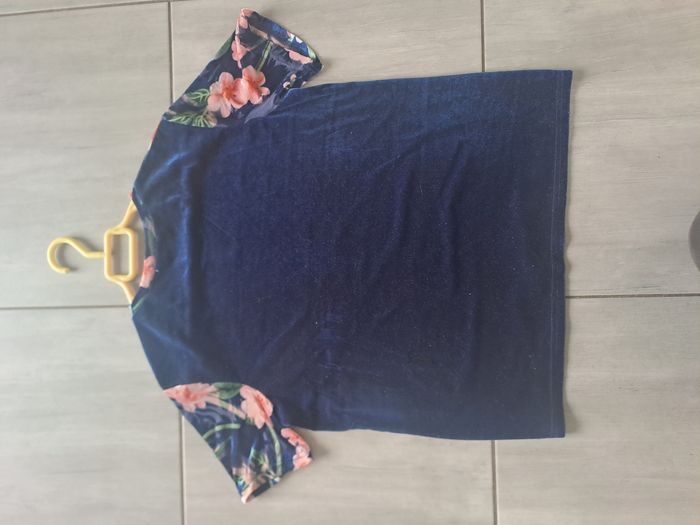 Top velours et transparence floral Zara Taille 38 - photo numéro 8