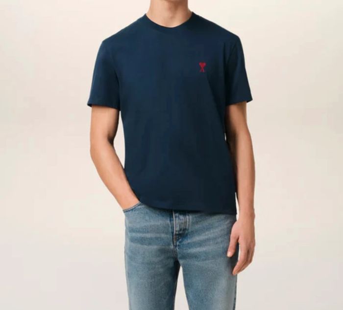 T-shirt bleu imprimé tendance