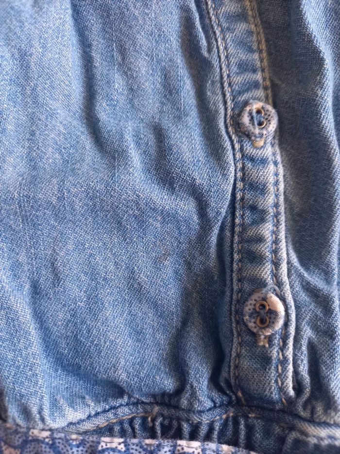 Combi-short jeans Obaïbi Fille 3 ans - photo numéro 3