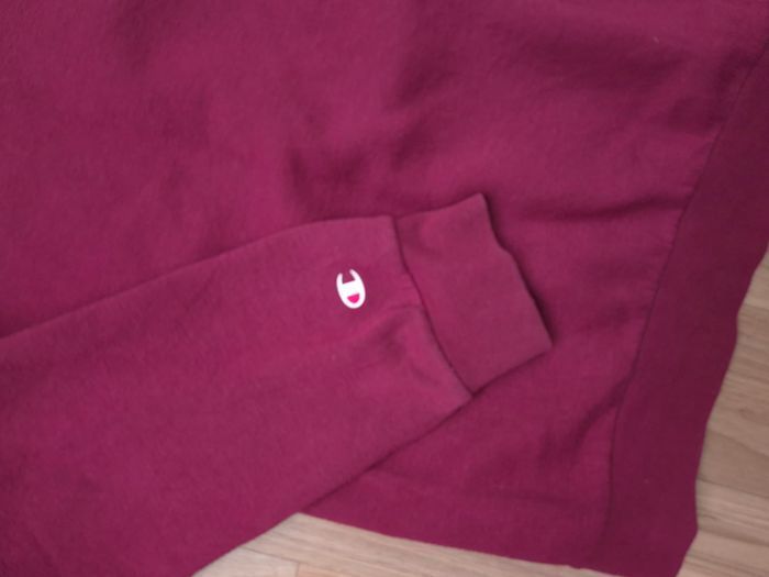 Sweat Champion bordeaux logo blanc enfant 2XL ado crewneck - photo numéro 3