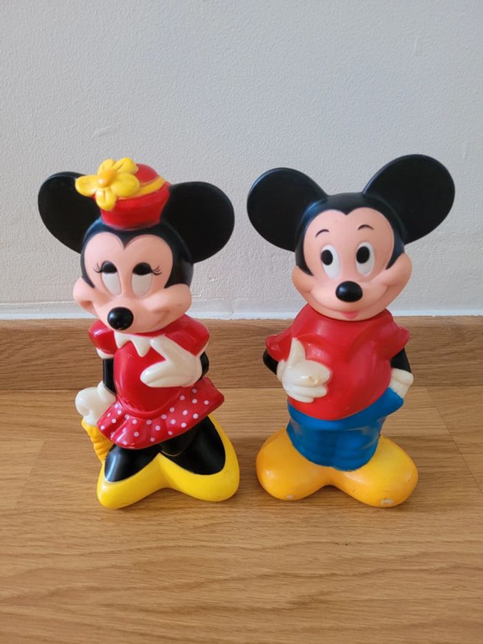 Figurine bouteille Mickey et minnie