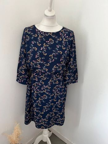 Robe bleue à fleurs it hippie L