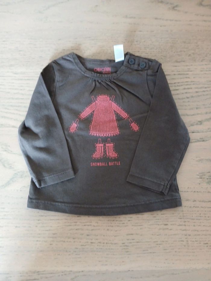 Tee-shirt fille 6 mois - photo numéro 2