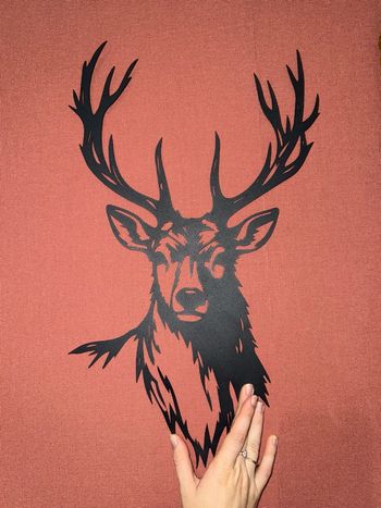 Décoration murale en métal cerf 