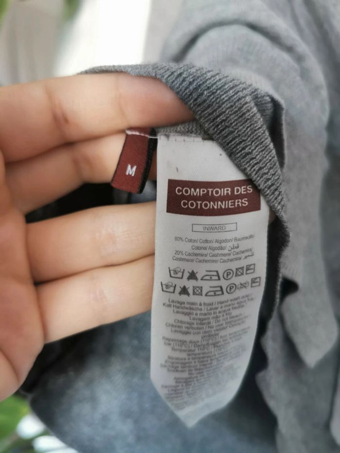 Pull t-shirt gris comptoir des cotonniers - photo numéro 4