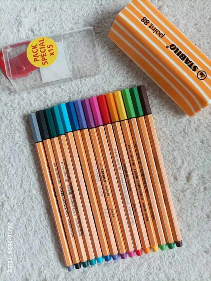 Lot de 15 feutres Stabilo point 88 - photo numéro 2