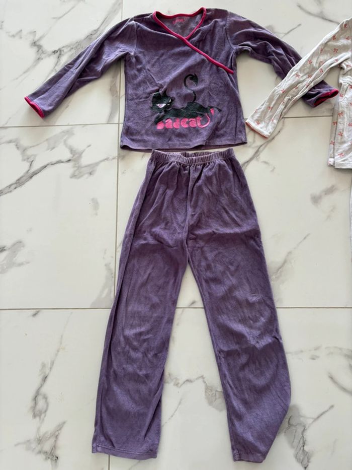 Lot de 2 pyjamas fille hiver T. 12 ans/152 cm - photo numéro 2