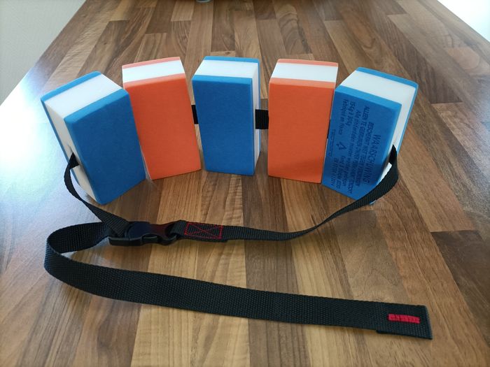 Ceinture de natation saumon et bleu technopro