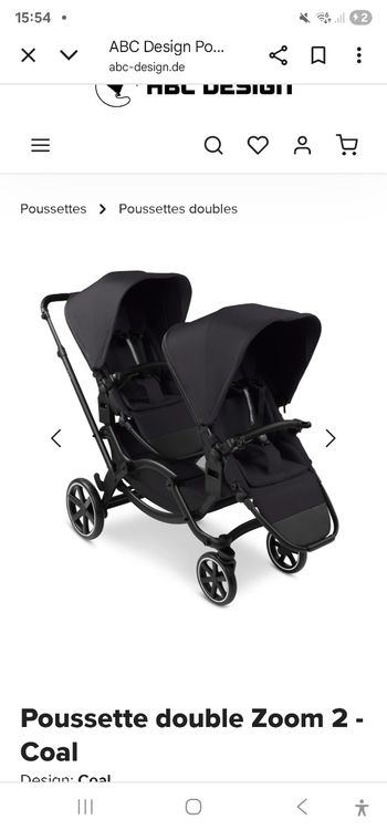Poussette double zoom design