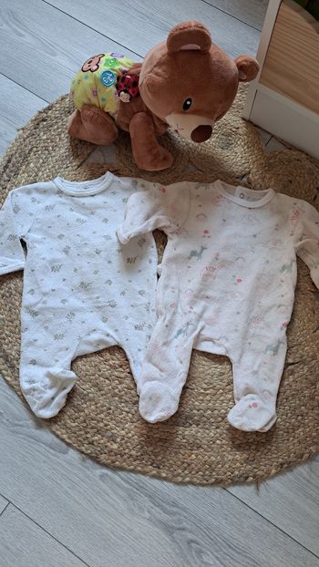 Lot 2 pyjamas bébé fille