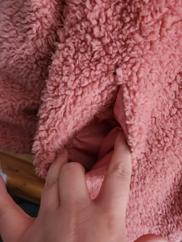 Manteau sherpa teddy rose zara - photo numéro 6